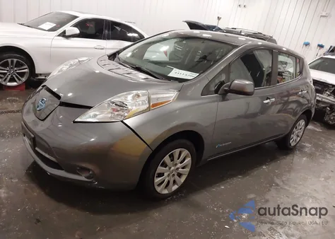 2015 Nissan Leaf S z USA, uszkodzony, nr VIN 1N4AZ0CP6FC311626